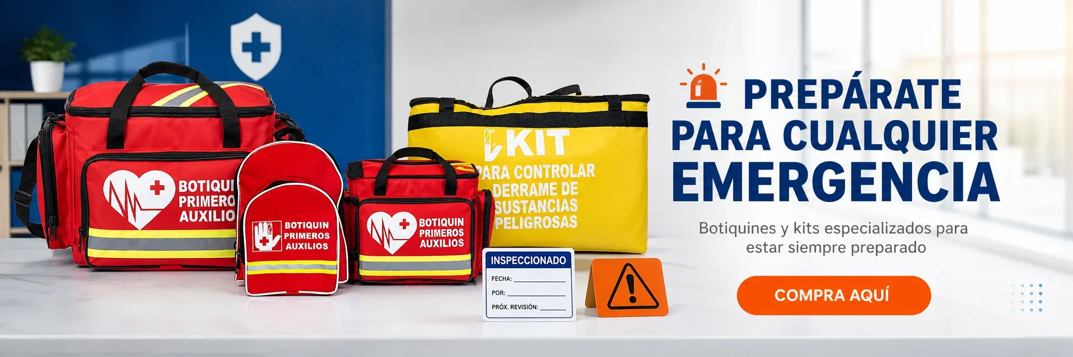 Prepárate para cualquier emergencia — botiquines y kits de primeros auxilios