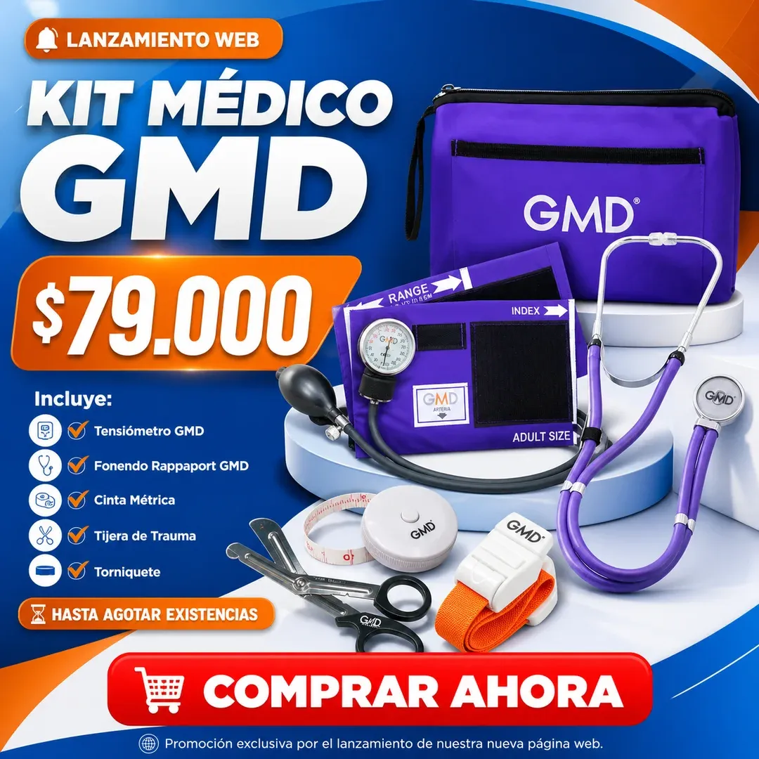 Kit Médico GMD por $79.000 — tensiómetro, fonendo Rappaport, cinta métrica, tijera de trauma y torniquete