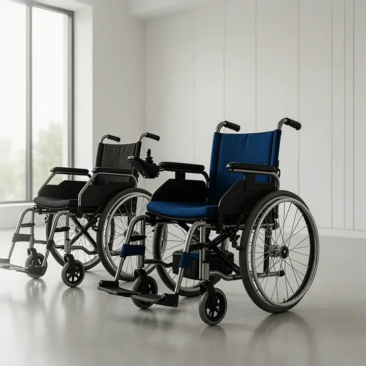 Silla de ruedas DM Medical Store en una sala luminosa